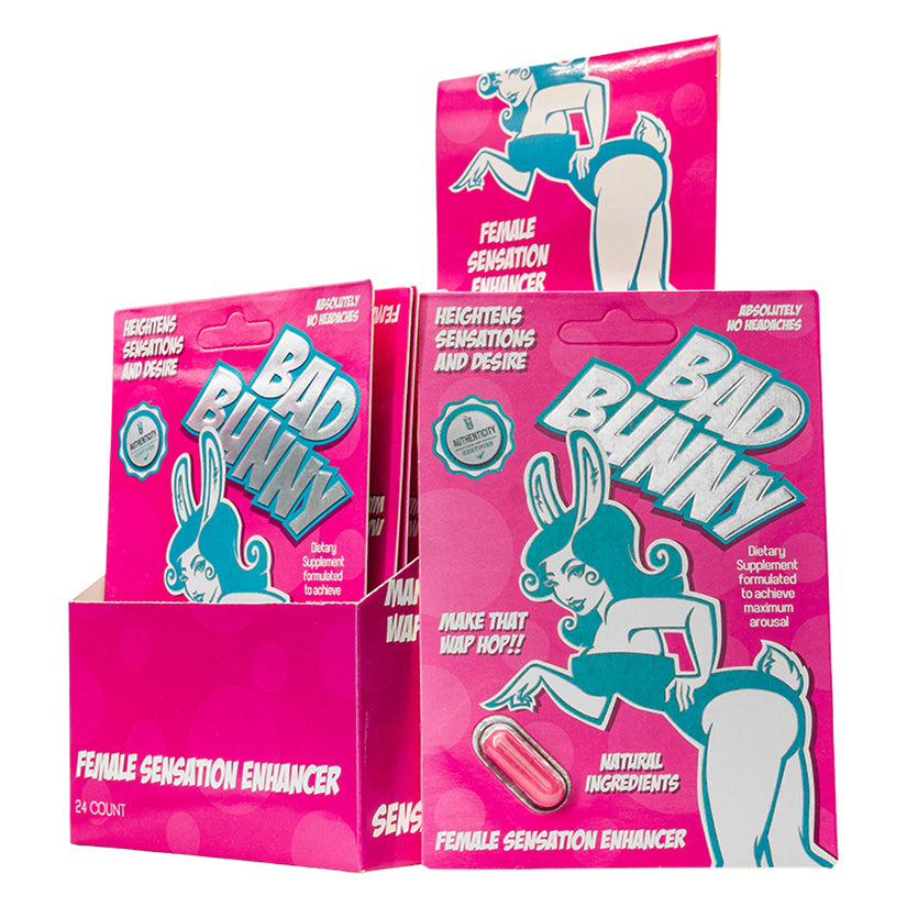 Bad Bunny Male Enhancer – Display of 24 Capsules | Energy & Libido Performance Pack
