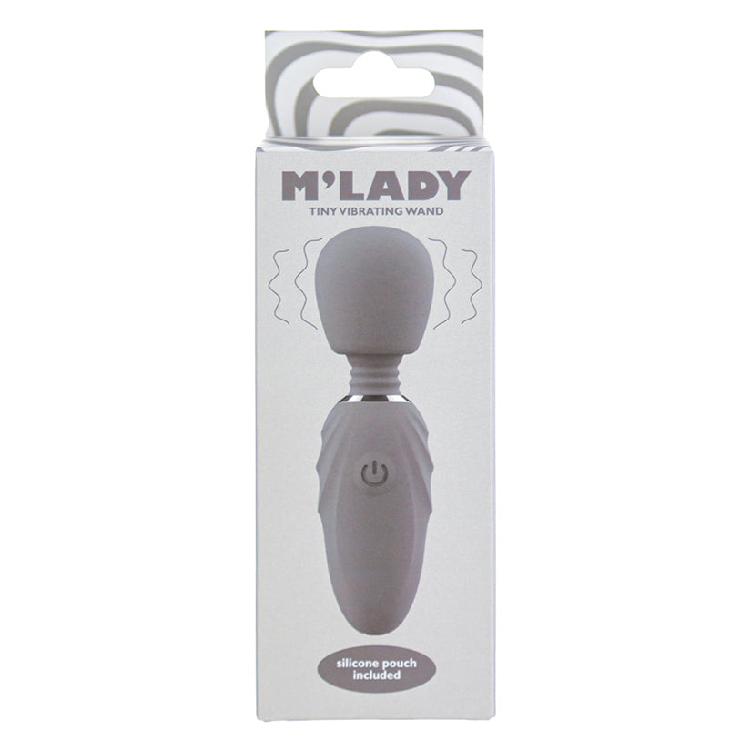 M’Lady Tiny Vibrating Wand – Grey | Discreet & Powerful Mini Wand Massager