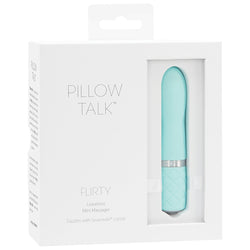 Pillow Talk Flirty Mini Massager-Teal 4.25"