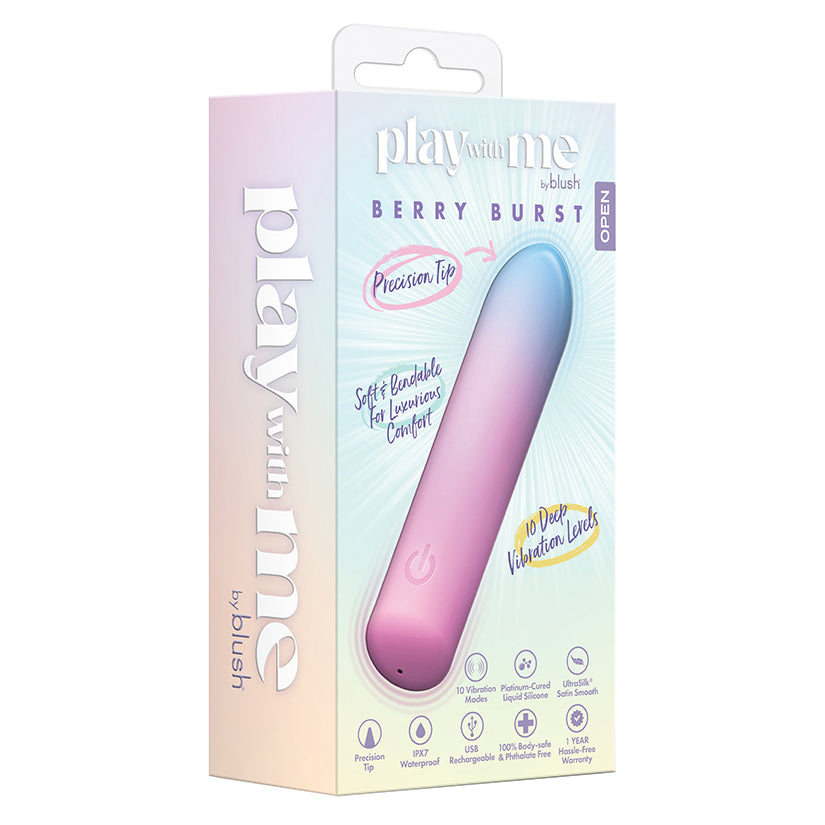 Blush Berry Burst Bullet Vibrator – Silicone, Discreet & Powerful