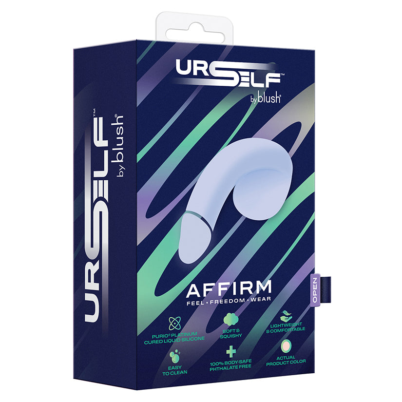Urself Affirm intimate wellness accessory made from soft body-safe silicone in brown color packaging