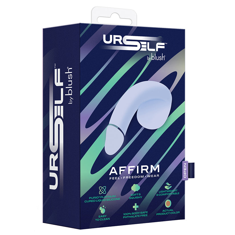 Urself Affirm intimate wellness accessory made from soft body-safe silicone in brown color packaging