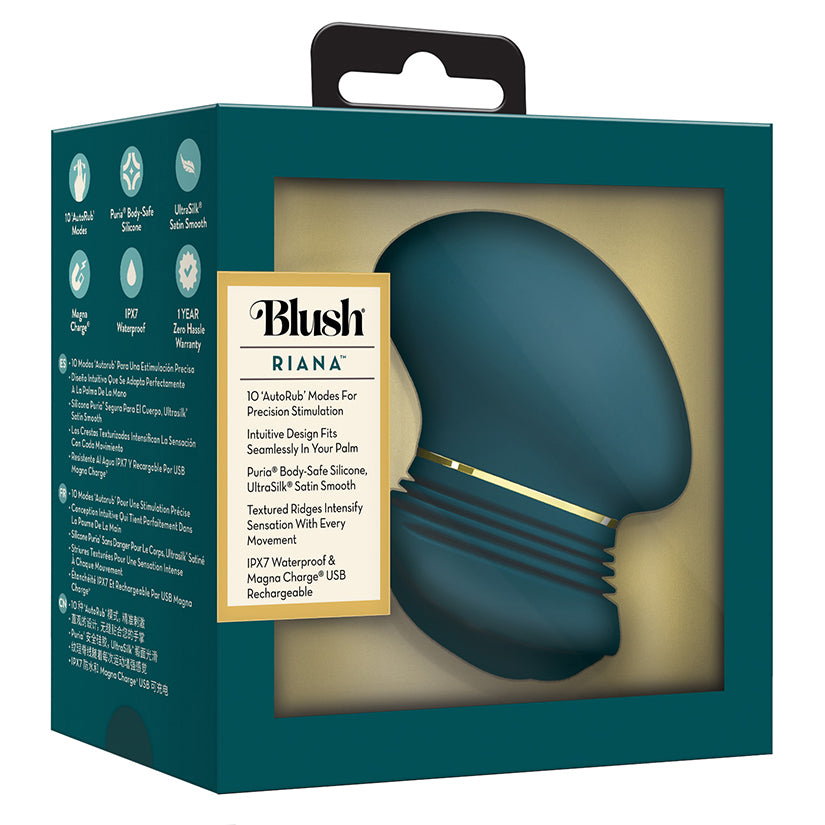 Blush Riana Luxury Silicone Palm Vibrator – 10 AutoRub Modes