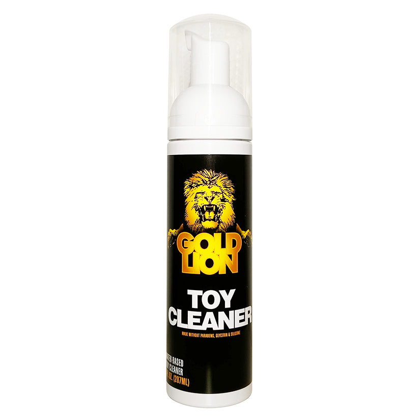 Gold Lion Toy Cleaner spray bottle, premium body-safe sex toy disinfectant