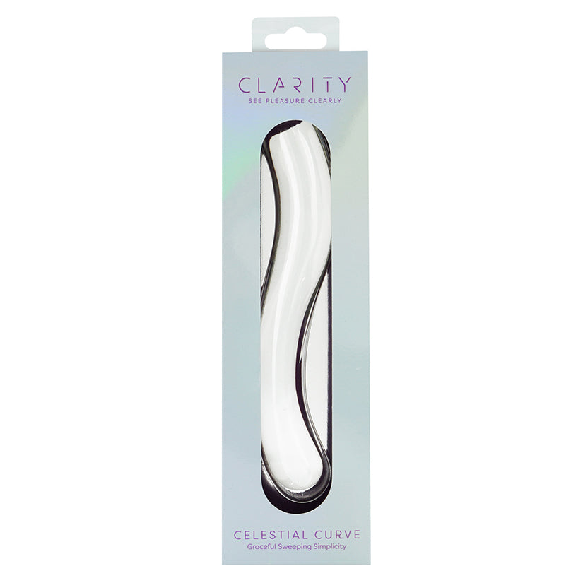 Clarity glass dildo celestial curve curved glass toy