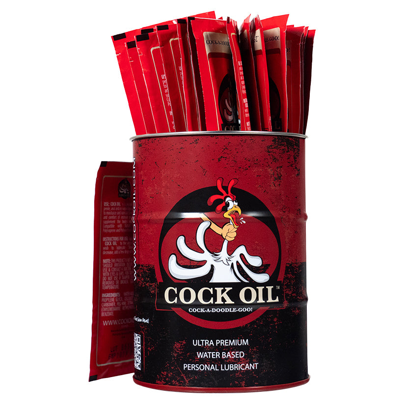 Cock Oil collector edition drum with 25 foil packets