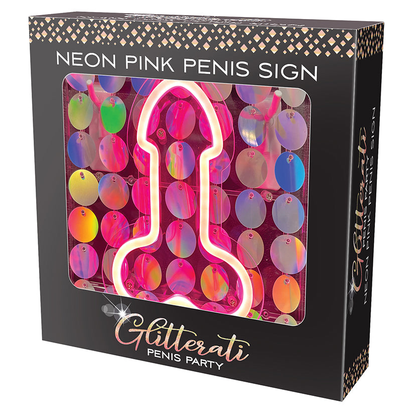 Neon Penis Light Up Sign – Naughty Pink LED Décor by Little Genie Productions