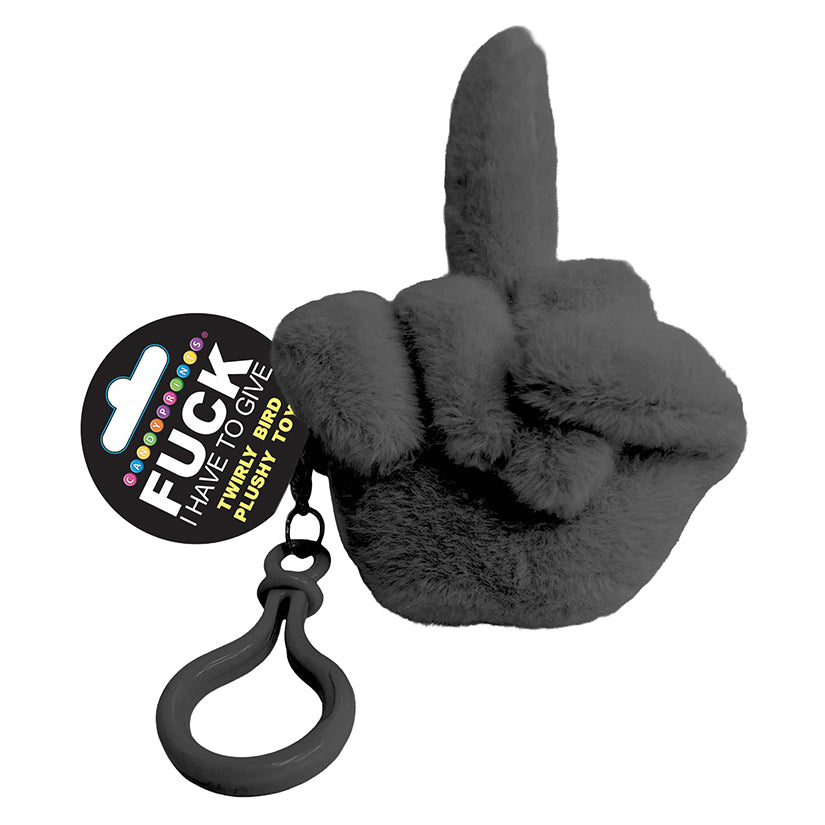 Fucks to Give Twirly Bird plushie keychain Black