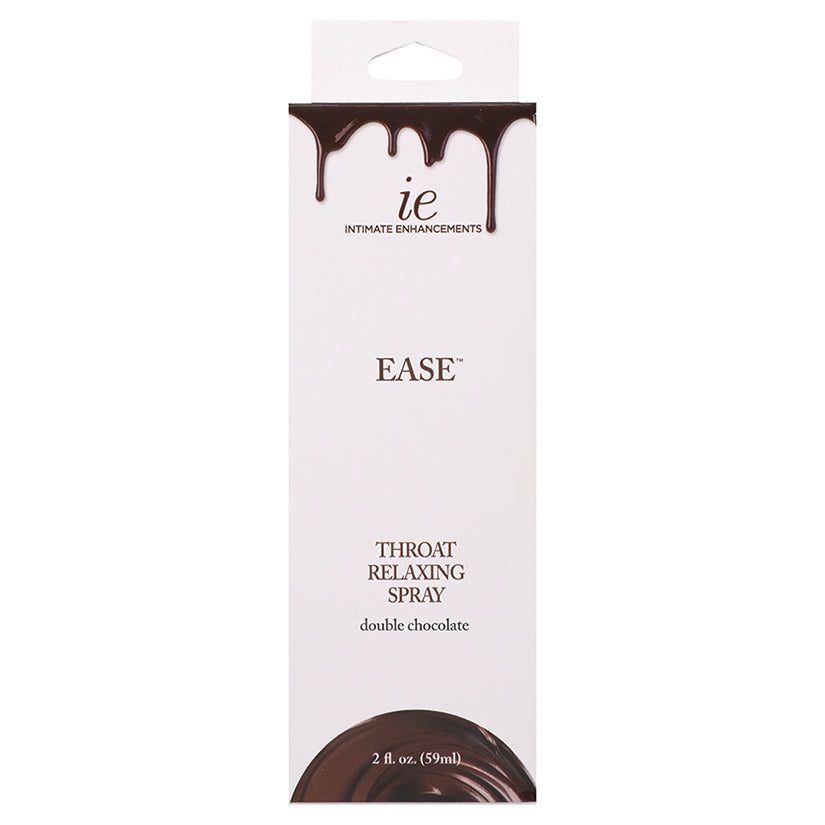 Intimate Enhancements Ease Throat Relaxing Spray Double Chocolate 2oz bottle, flavored oral comfort and relaxing spray