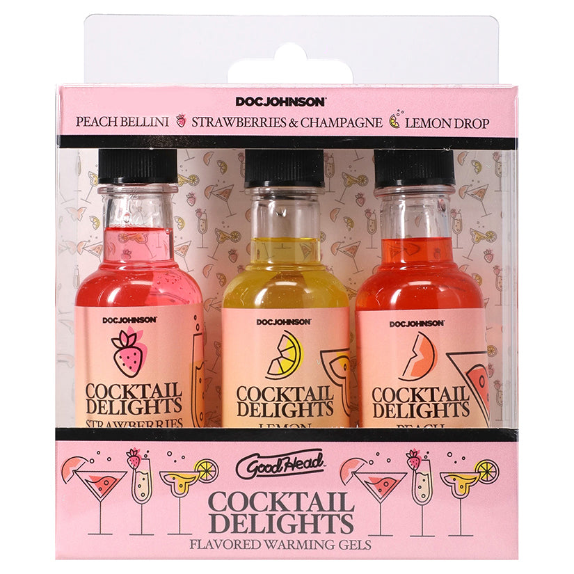 GoodHead Cocktail Delights 3Pack featuring three popular flavored dry mouth sprays in attractive retail packaging.
