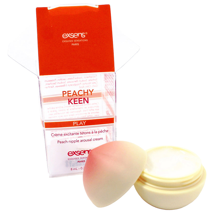 Exsens Nipple Cream Peachy Keen tube, peach flavored sensual arousal cream for nipples