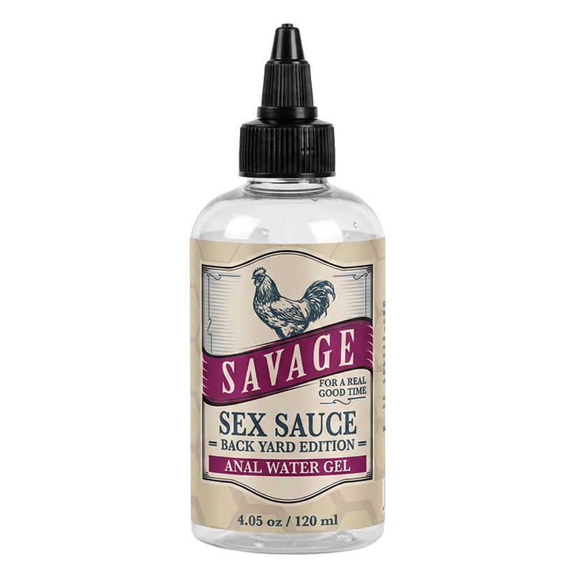 Savage Sex Sauce Backyard Edition 4.05oz anal gel bottle