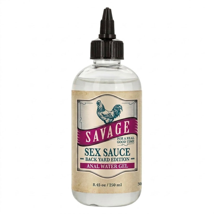 Savage Sex Sauce Backyard Edition 8.45oz anal gel bottle