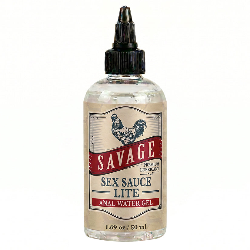 Savage Sex Sauce Lite 1.69oz water-based lubricant bottle