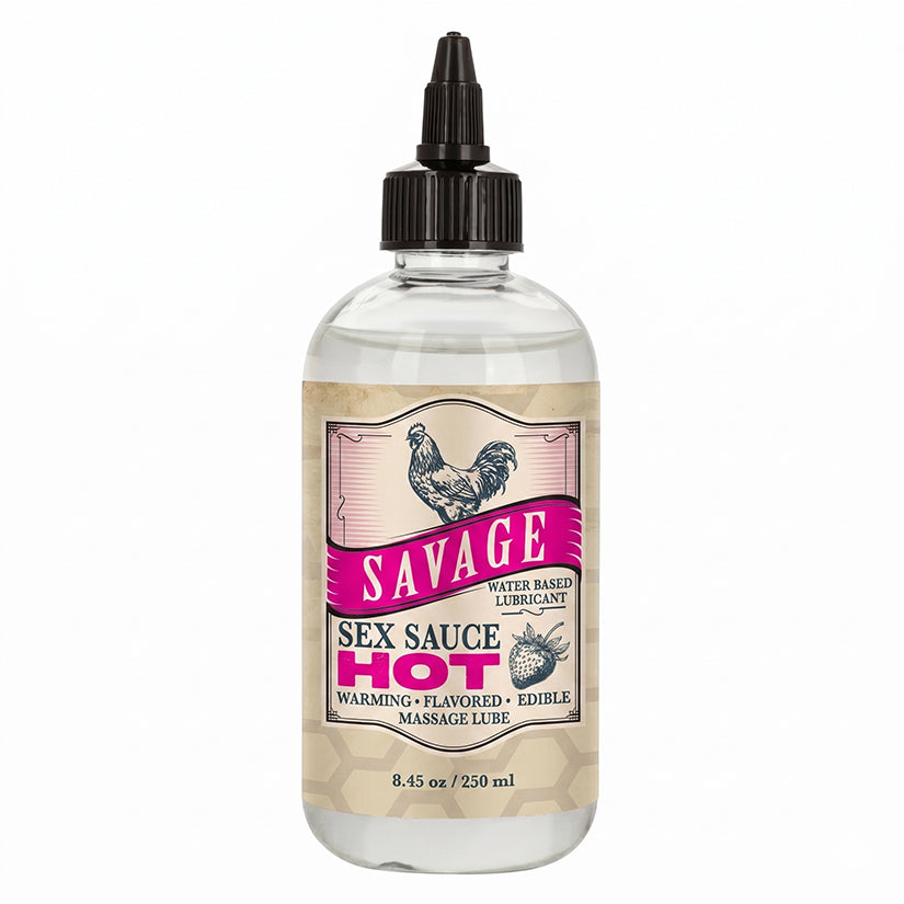 Savage Sex Sauce Hot Strawberry 8.45oz bottle