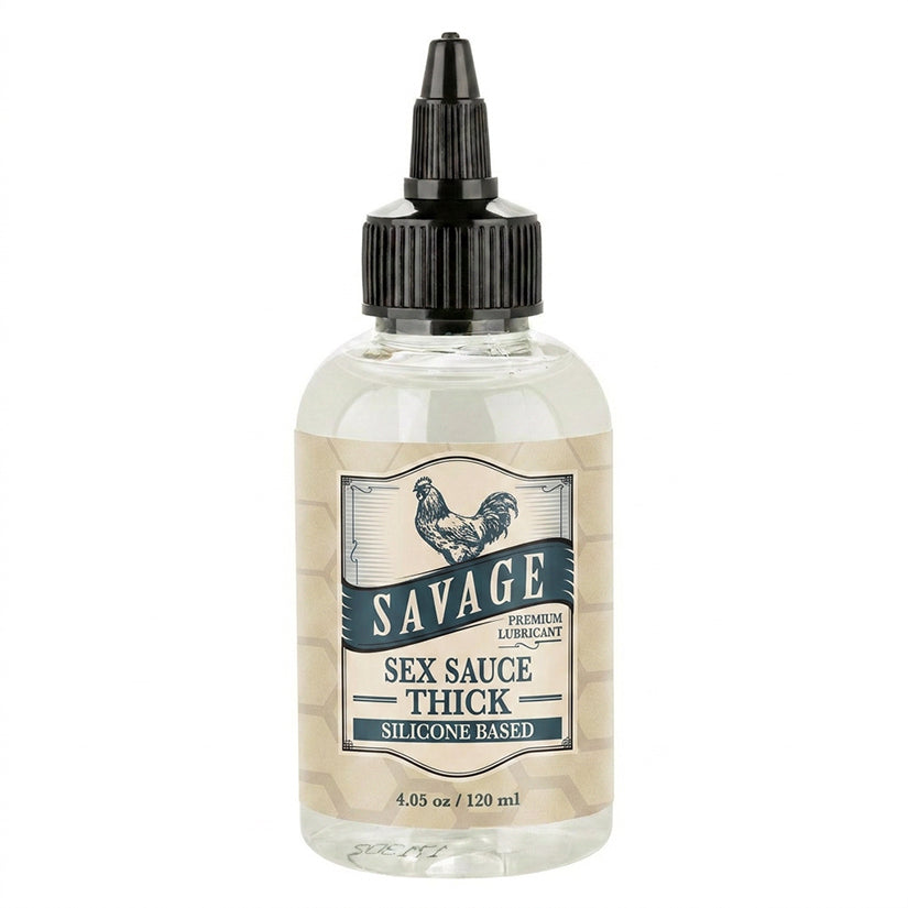 Savage Sex Sauce Thick 4.05oz silicone lubricant bottle