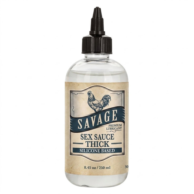 Savage Sex Sauce Thick 8.45oz silicone lubricant bottle