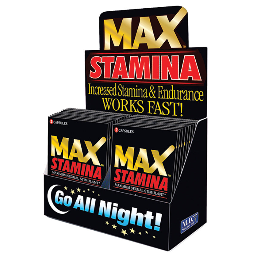 MAX Stamina-1 Pill Pack Display of 24 | Enhance Wellness & Pleasure – Shop Now