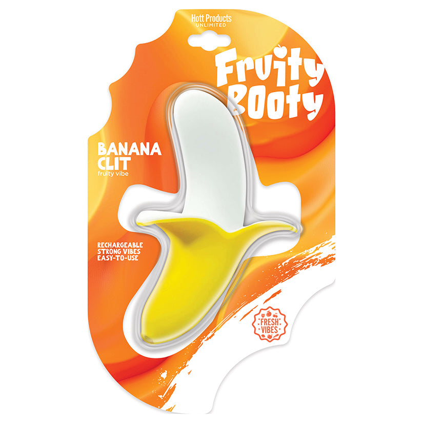 Fruity Booty Banana Clit novelty adult toy in fun banana shape, designed for clitoral stimulation.