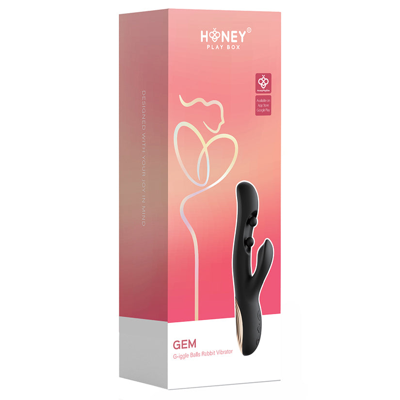Honey Play Box Gem Rabbit Vibrator-Black | Enhance Wellness & Pleasure – Shop Now