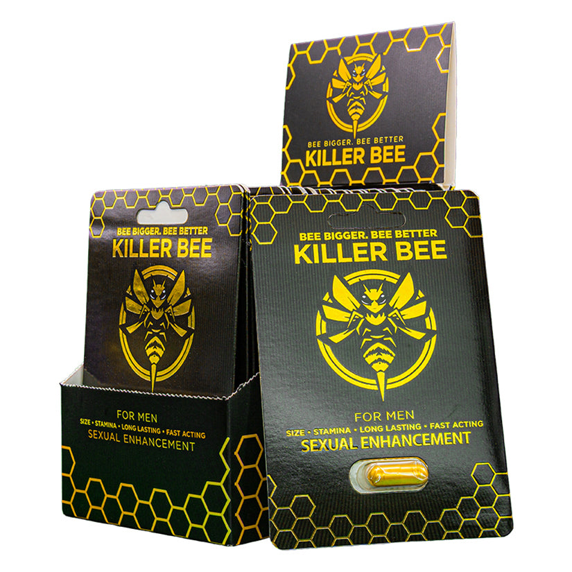 Killer Bee Male Enhancer – Display of 24 Capsules | Boost Stamina, Strength & Performance