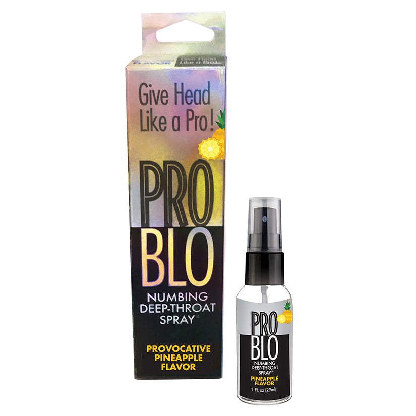 Problo Deep Throat Spray Pineapple 1oz bottle, flavored oral pleasure and comfort spray