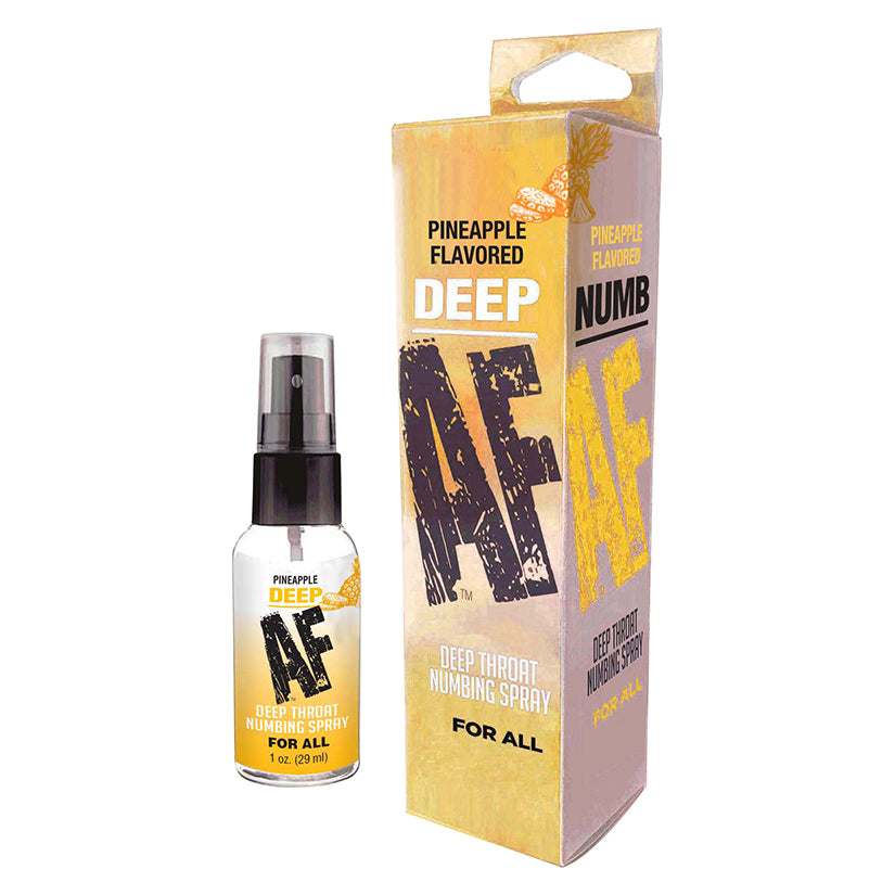 Deep AF Pineapple throat numbing spray 1 oz bottle by Little Genie