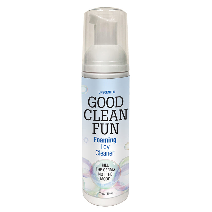 Good Clean Fun Foaming Toy Cleaner Unscented 2.75oz spray bottle, premium body-safe sex toy cleaner