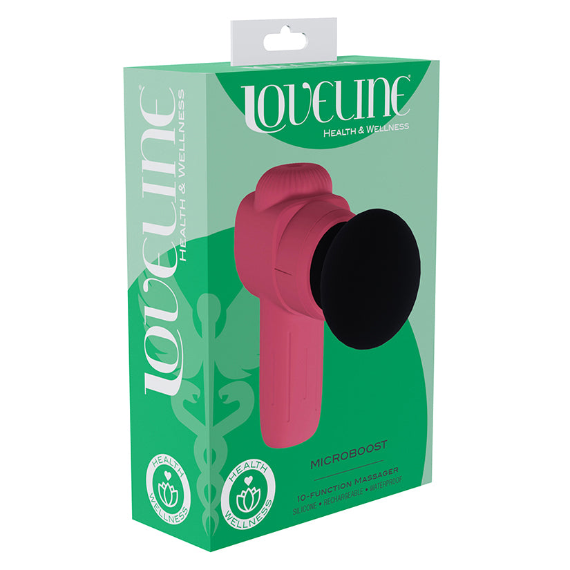 Loveline MicroBoost Massager – Compact Pink Rechargeable Vibrator