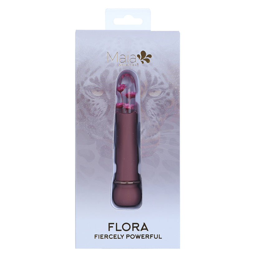 Maia Flora Burgundy silicone vibrator