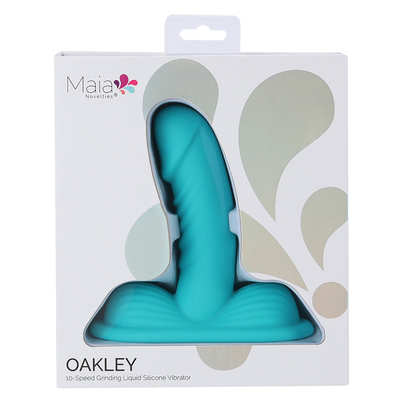 Maia Oakley Blue – Rechargeable Thrusting Vibrator with Rotating Shaft