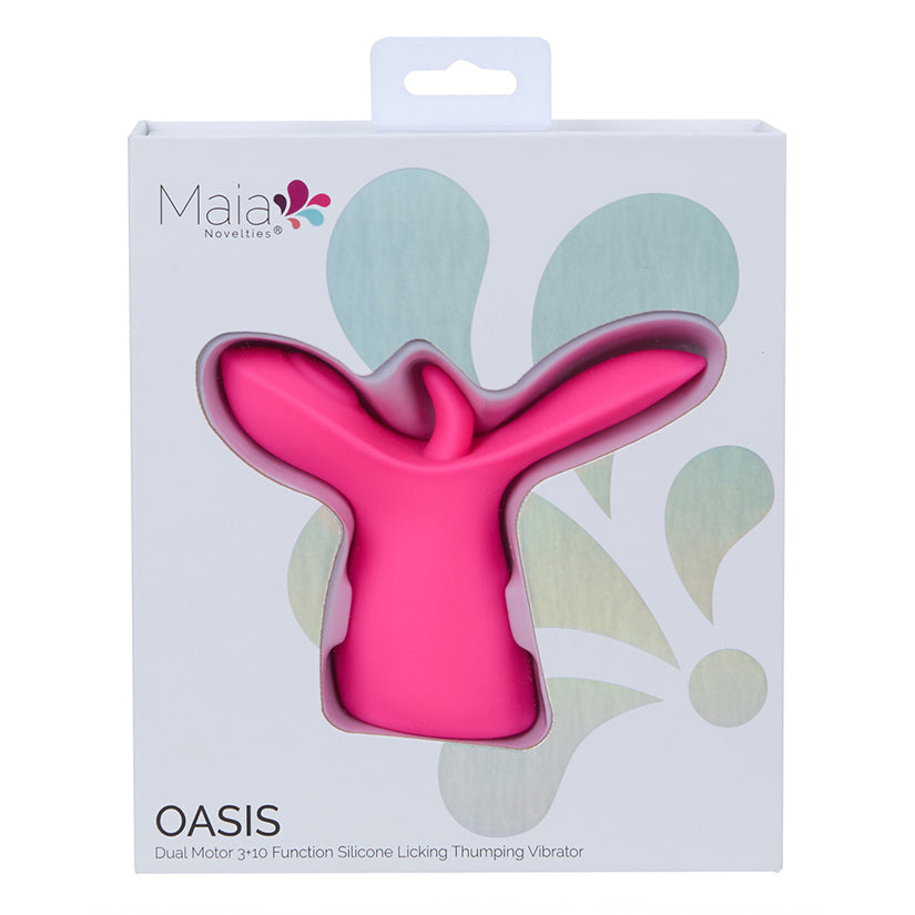 Maia Oasis Rechargeable Dual Vibrator – Pink