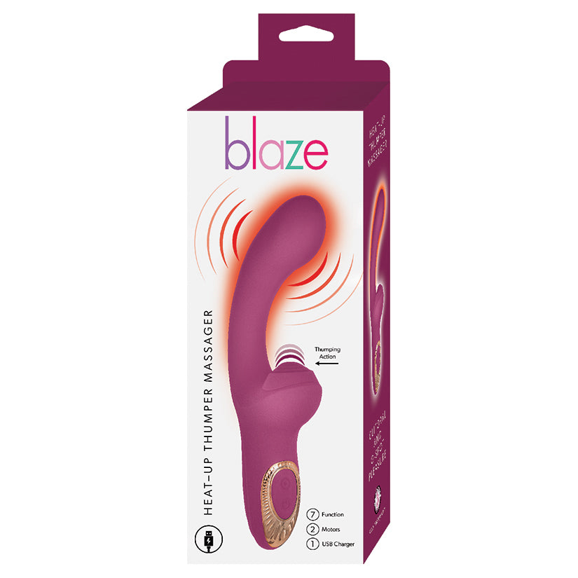 Blaze Heat-Up Thumper Massager-Eggplant | Enhance Wellness & Pleasure – Shop Now