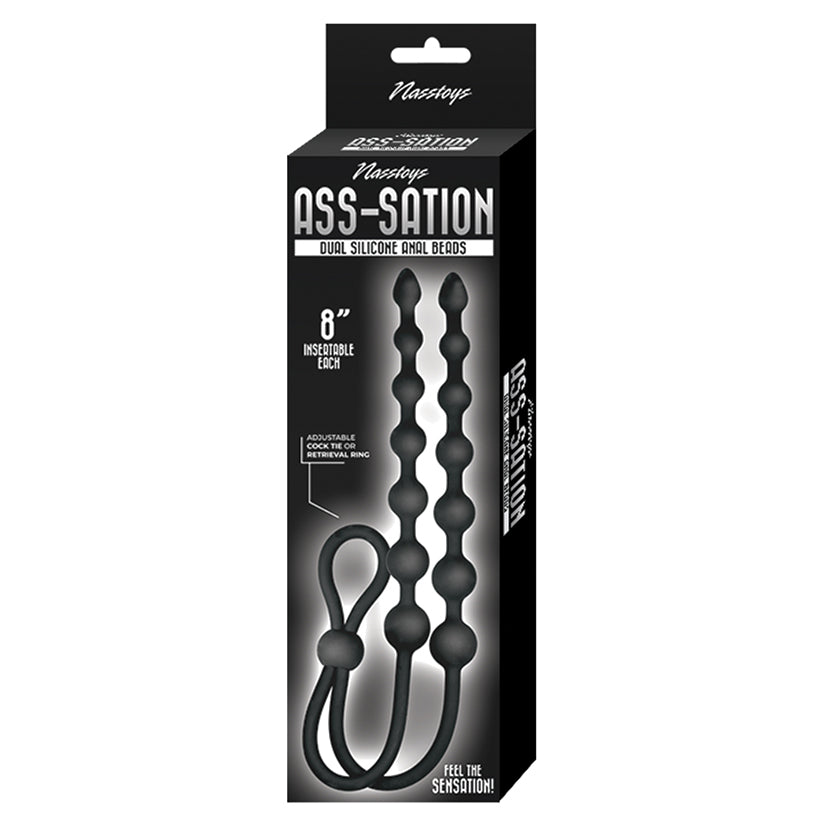 Ass-Sation Dual Silicone Anal Beads-Black | Enhance Wellness & Pleasure – Shop Now