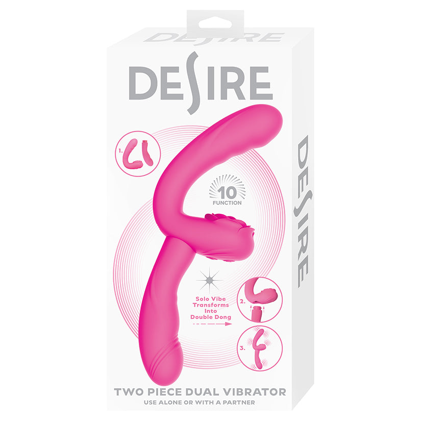 Desire 2-piece dual vibrator Pink