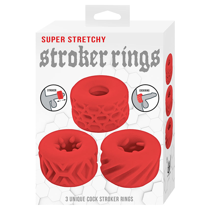 Super Stretchy Stroker Rings Red