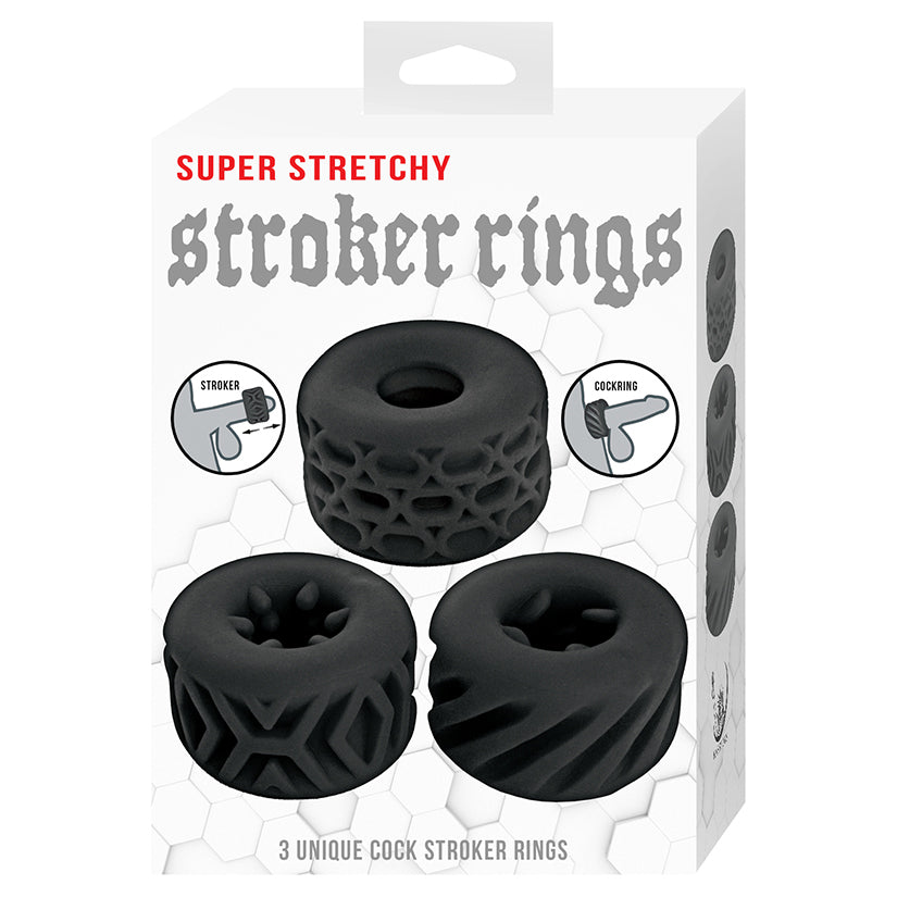 Super Stretchy Stroker Rings Black
