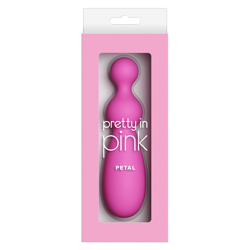 Pretty in Pink Petal textured pink silicone vibrator