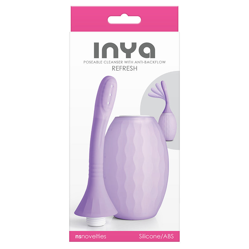 Inya Refresh lavender silicone intimate hygiene bulb with anti backflow design