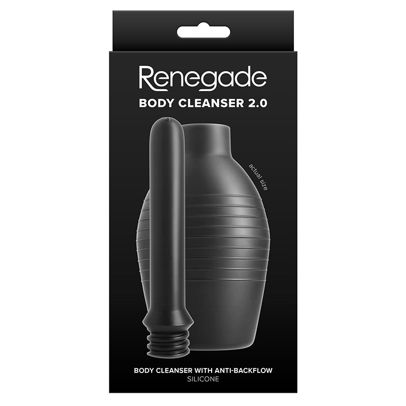 Renegade Body Cleanser 2.0 black silicone anti backflow intimate hygiene bulb with ergonomic nozzle