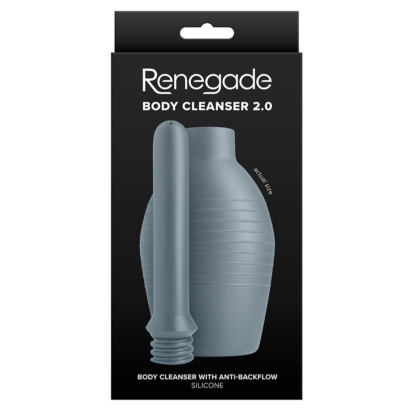 Renegade Body Cleanser 2.0 silicone anti backflow intimate hygiene bulb in grey with ergonomic nozzle