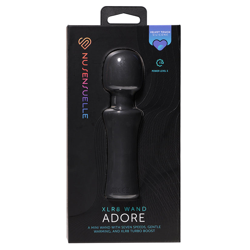 Sensuelle Adore XLR8 Wand Vibrator in Heat Hot Pink, powerful rechargeable wand massager with flexible head