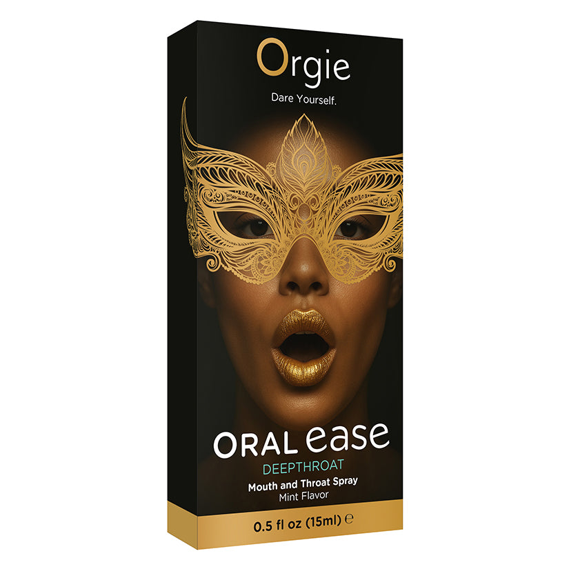 Orgie Oral Ease deep throat spray comfort enhancing oral spray bottle