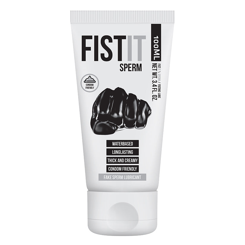 Fist It Sperm 3.4oz bottle, realistic cum-style thick hybrid lubricant