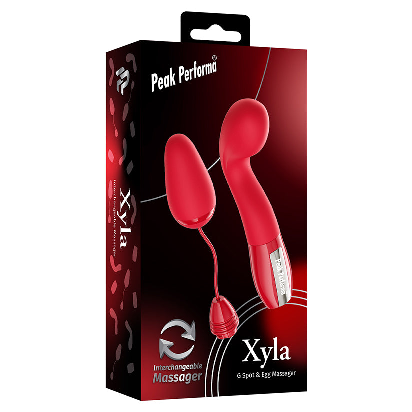 Peak Performa Xyla Red interchangeable G-spot and egg massager