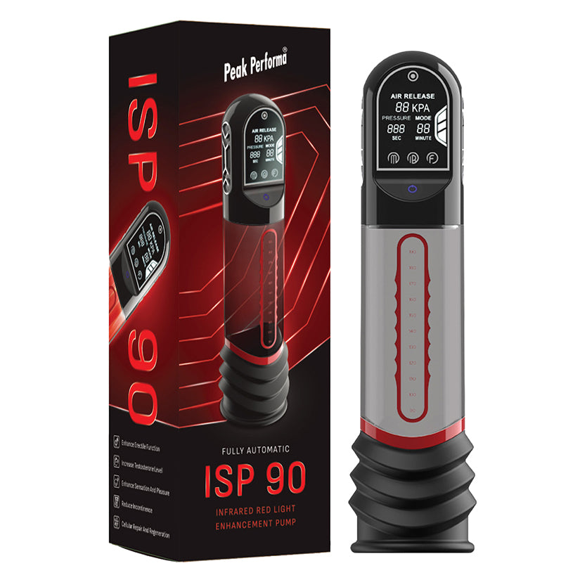 Peak Performa ISP 90 automatic infrared penis pump red