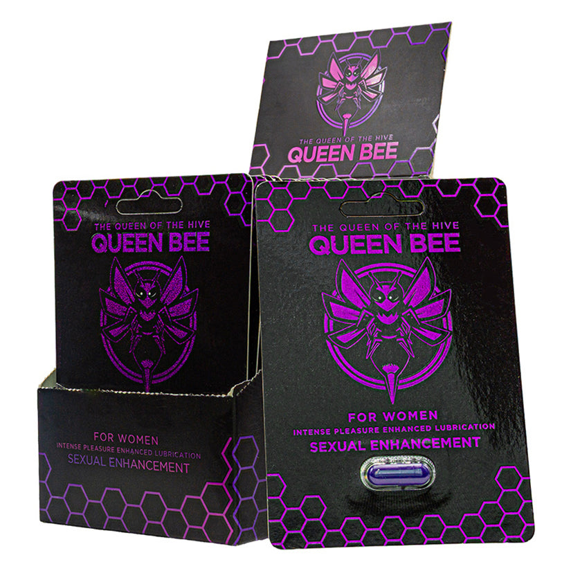 Queen Bee Female Enhancer – Display of 24 Capsules | Energy, Libido & Intimacy Boost