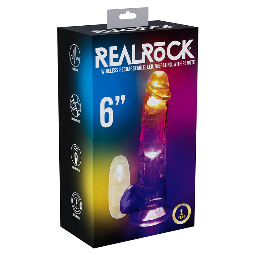 RealRock 6" Wireless Vibrator with Balls | Rechargeable LED G-Spot Stimulator