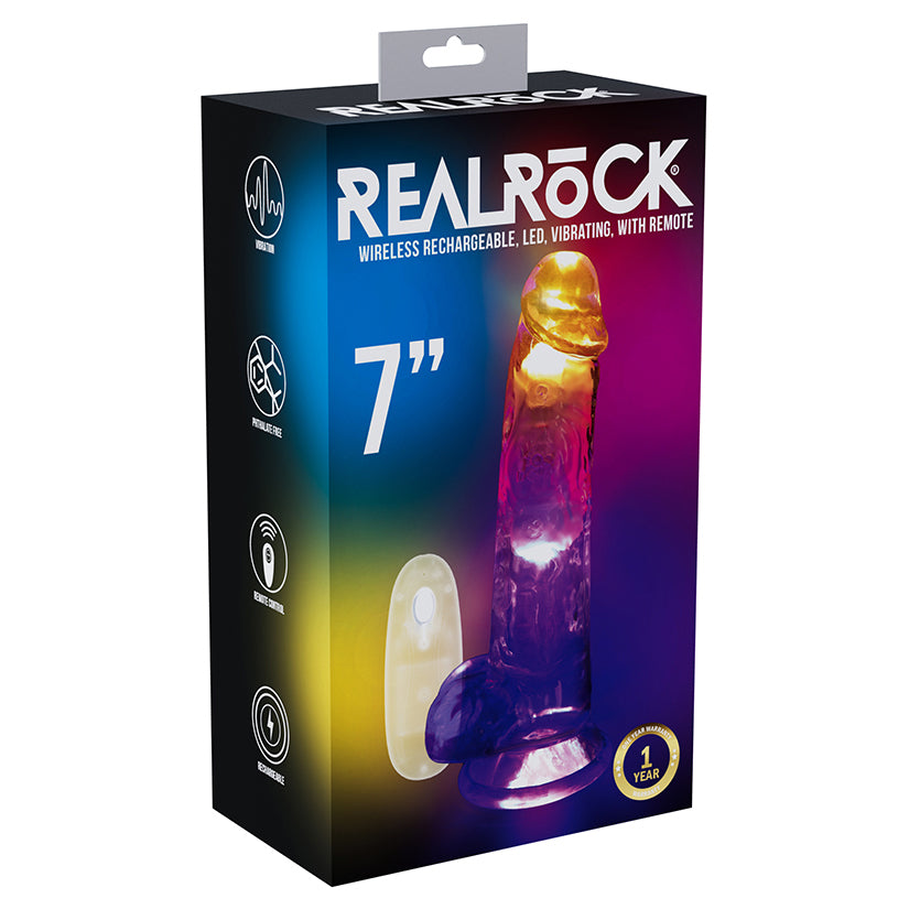 RealRock 7" Vibrator with Balls | Wireless Rechargeable LED G-Spot Stimulator