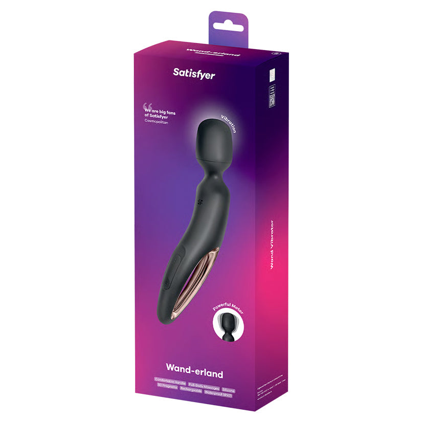 Satisfyer Wand erland black rose gold wand vibrator